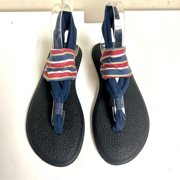 Sanuk Yoga Sling 2 boho beach resort summer sandals women’s size 9 stripes - Picture 7 of 13